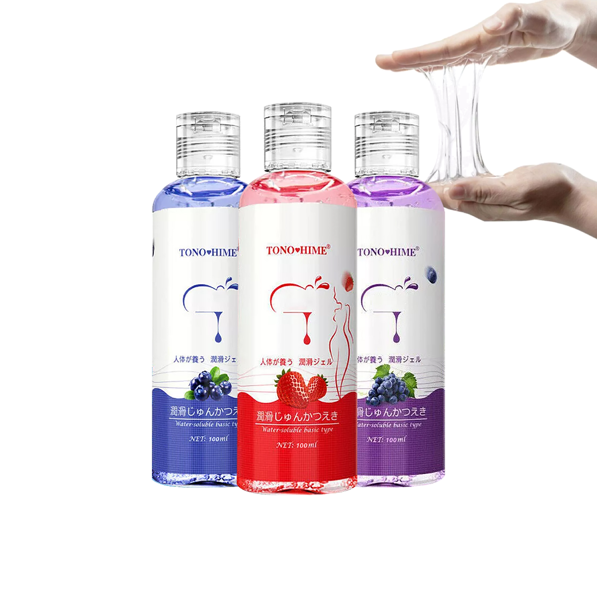 Play Sweet Strawberry, Blueberry & Grape S*E*X Gel 100ml- 3 Pieces Combo